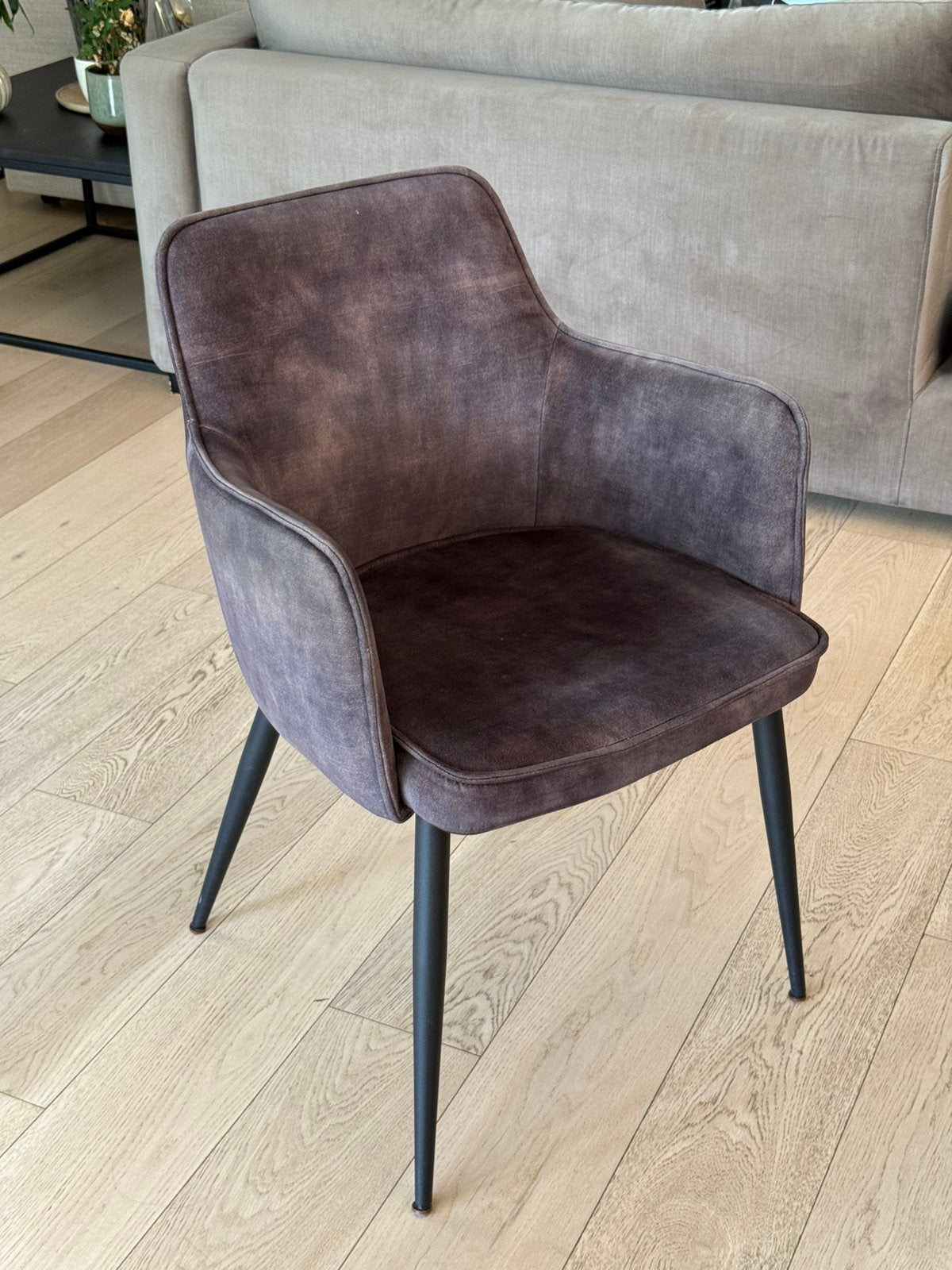 Chaises de salle à manger design Sarah Mo - lot de 8, Brun, Enlèvement, Tissus, Cinq, Six Chaises ou plus