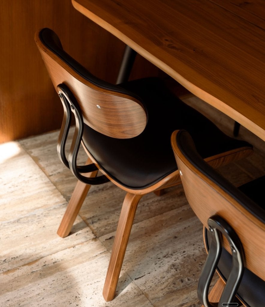 4 Mooie eetkamerstoelen - Eames stijl, Maison & Meubles, Chaises, Utilisé, Quatre, Klassieker, design, modern, jaren 50, Noir