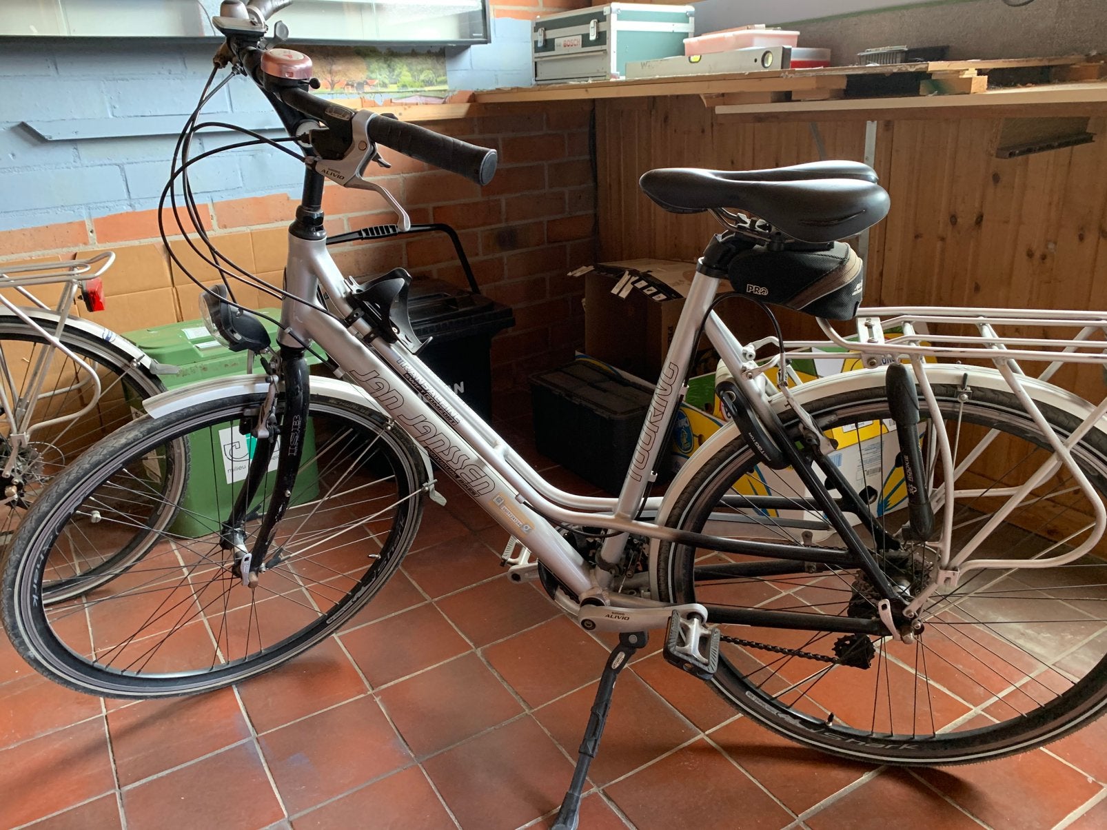 Fiets Jan Jansen zilverkleurig, 53 tot 56 cm, Ophalen, Gebruikt, Versnellingen