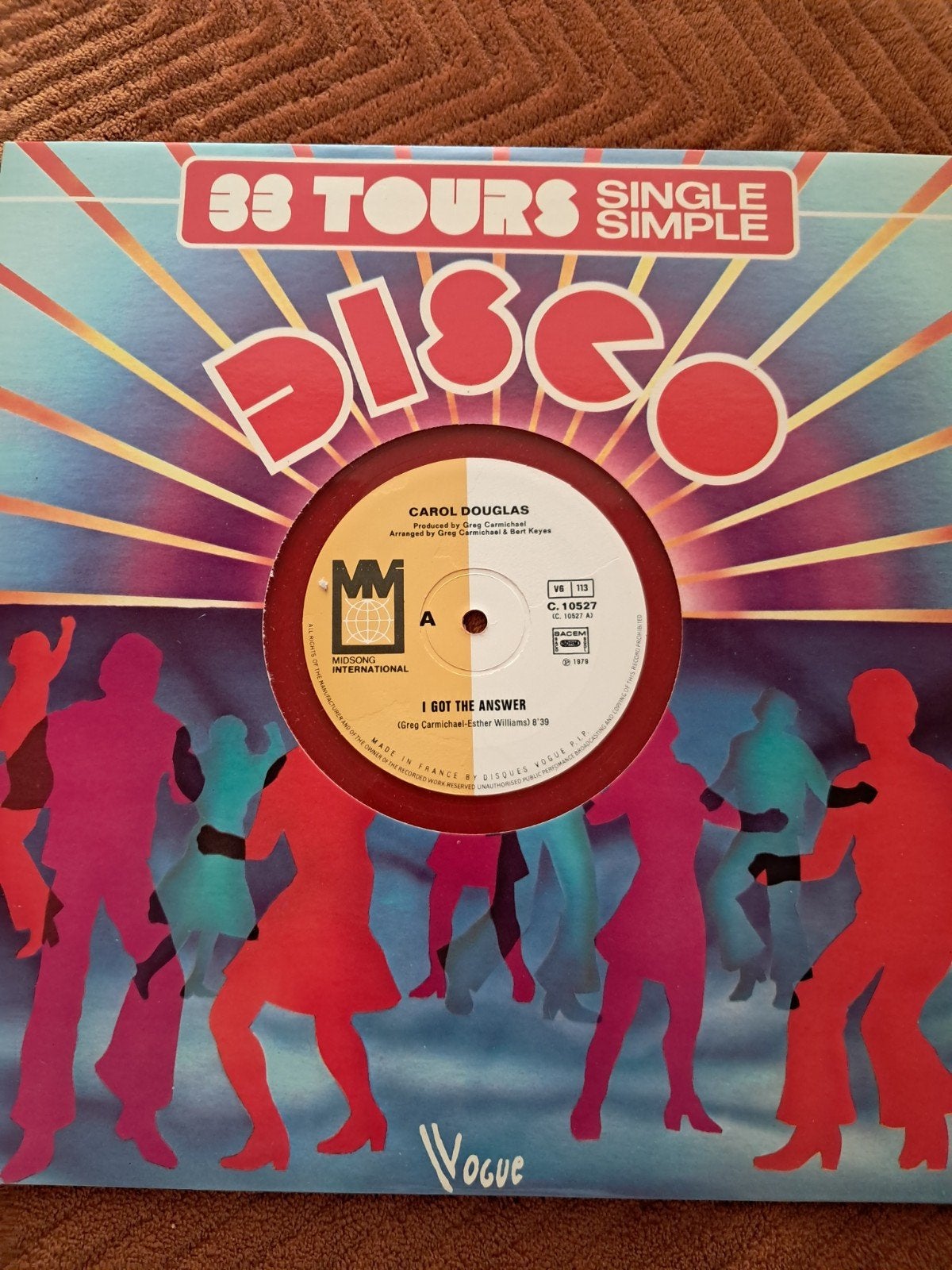 Carol Douglas 12 pouces, 12 pouces, Enlèvement ou Envoi, Utilisé, Disco