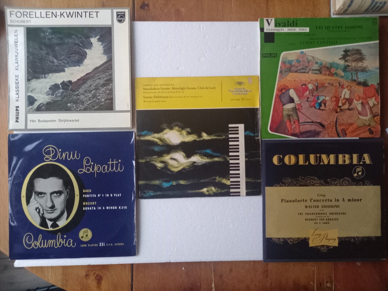 Set van 5 stuks vinyl 33 rpm 25 cm CLASSIC, Cd's en Dvd's, Ophalen of Verzenden, Bach
