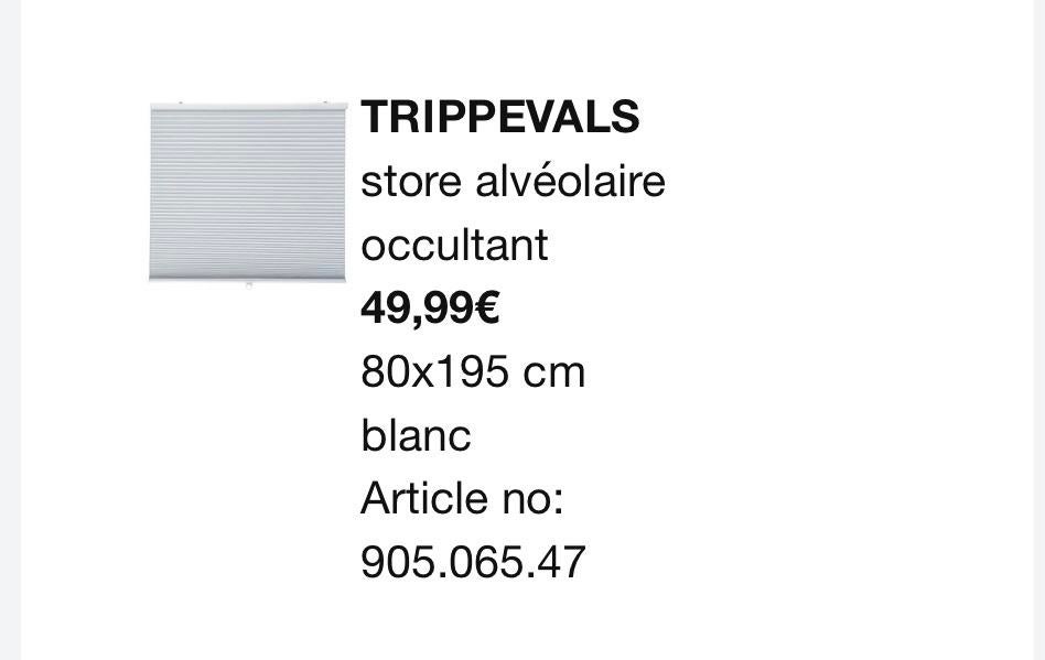 Store alveolaire occultant blanc NEUFS, Comme neuf, 50 à 100 cm, Blanc, 150 à 200 cm
