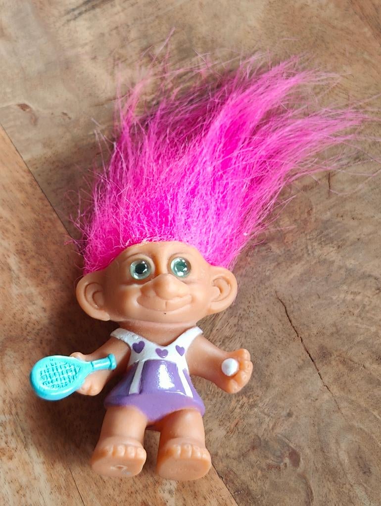 Vintage troll poppetje tenniser, Verzamelen, Poppetjes en Figuurtjes, Ophalen of Verzenden, Gebruikt