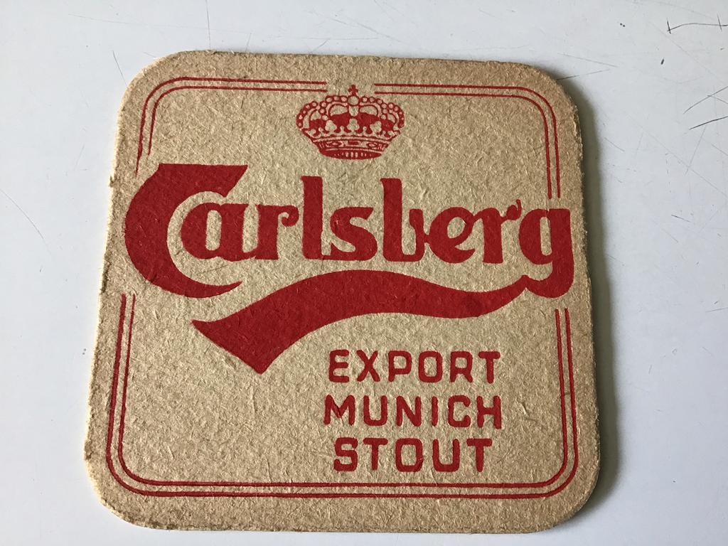 Oud bierviltje Carlsberg, Verzamelen, Biermerken, Ophalen, Gebruikt, Viltje(s)