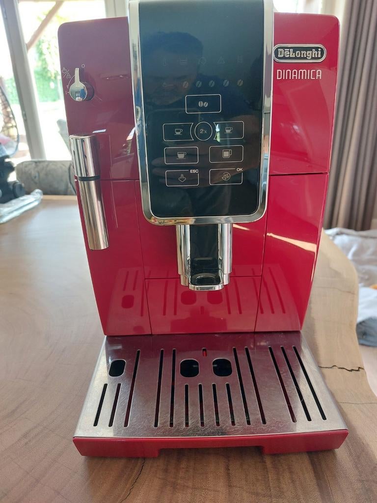 DeLonghi Dinamica volautomatische koffiemachine rood, Electroménager, Cafetières, Cafetière, Enlèvement ou Envoi