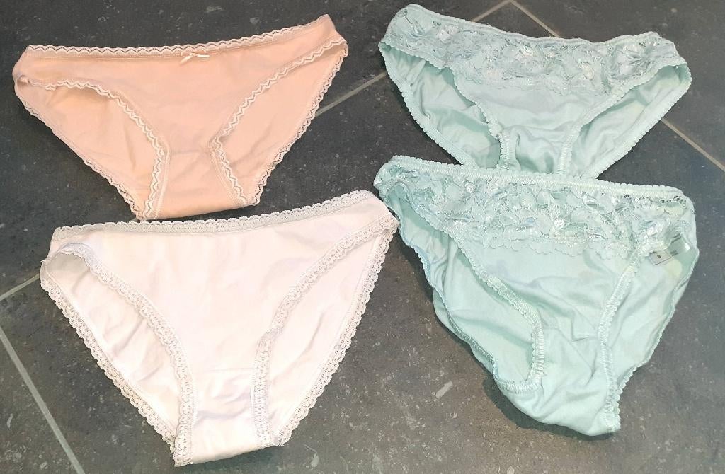 slip set 4 met kant Zeeman M, Ophalen of Verzenden, Slip