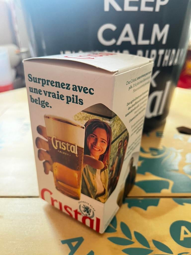 Bierglas Cristal Alken in doosje, Verzamelen, Biermerken, Ophalen of Verzenden, Nieuw