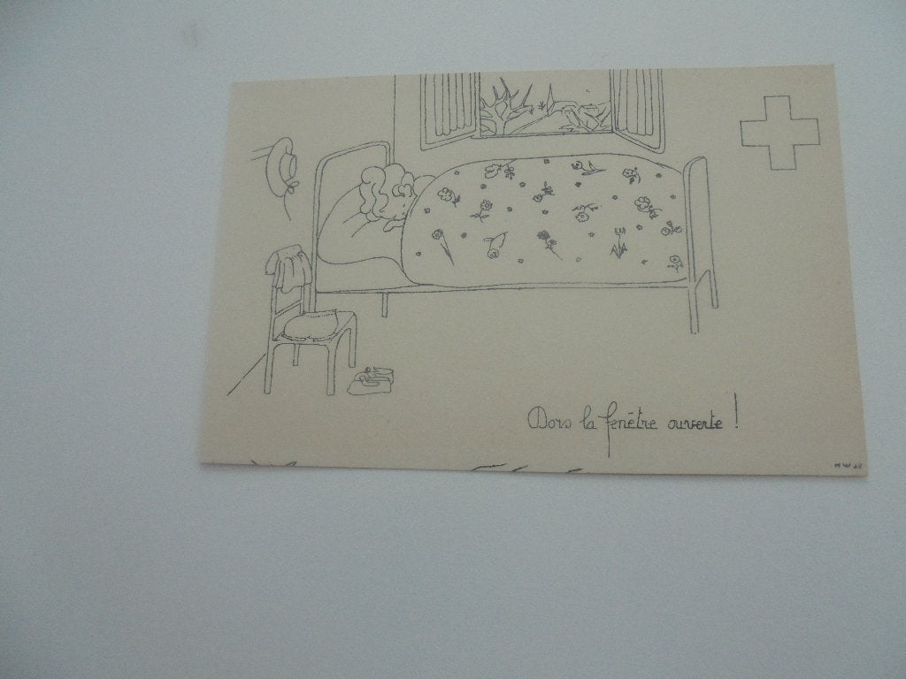 croix rouge-dors la fenetre ouverte, Collections, Enlèvement ou Envoi, 1960 à 1980, Non affranchie, Autres thèmes