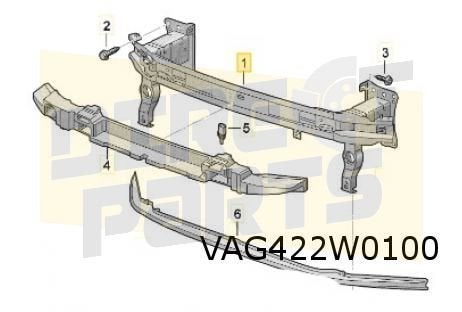Volkswagen Caddy (1/21-) (2K) voorbumperversterking (travers, -, -, Nieuw, Bumper