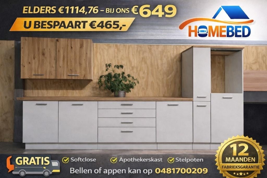 keuken nieuw met zeer veel opties, Huis en Inrichting, Keuken | Complete keukens, Overige materialen, Verzenden, Wit, Nieuw