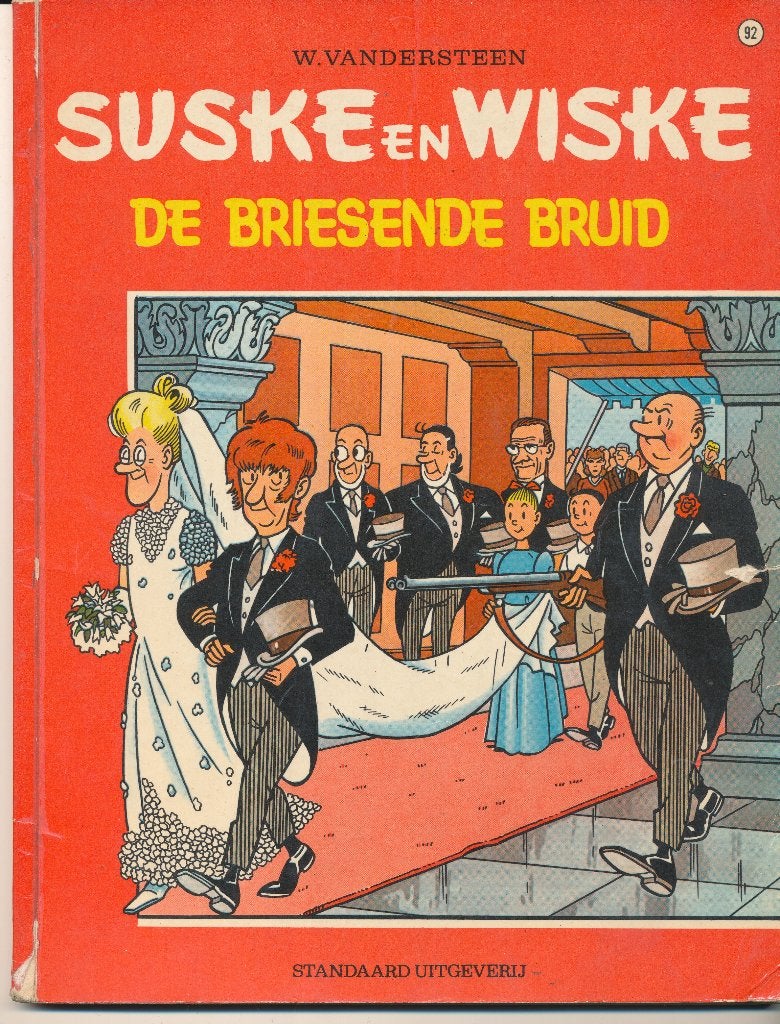 92 Suske en Wiske 1969 - De briesende bruid ( 1' druk ), Boeken, Stripverhalen, Gelezen, Willy Vandersteen, Eén stripboek, Ophalen of Verzenden