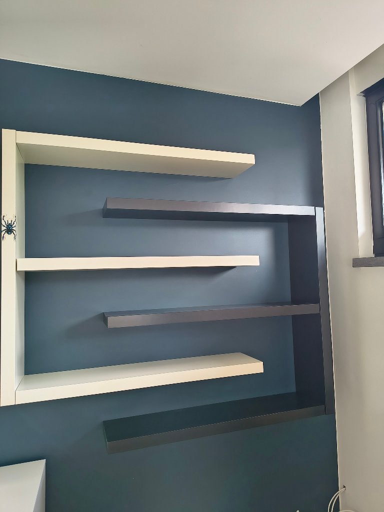 Moderne in elkaar grijpende wandplank, Ophalen, Zo goed als nieuw