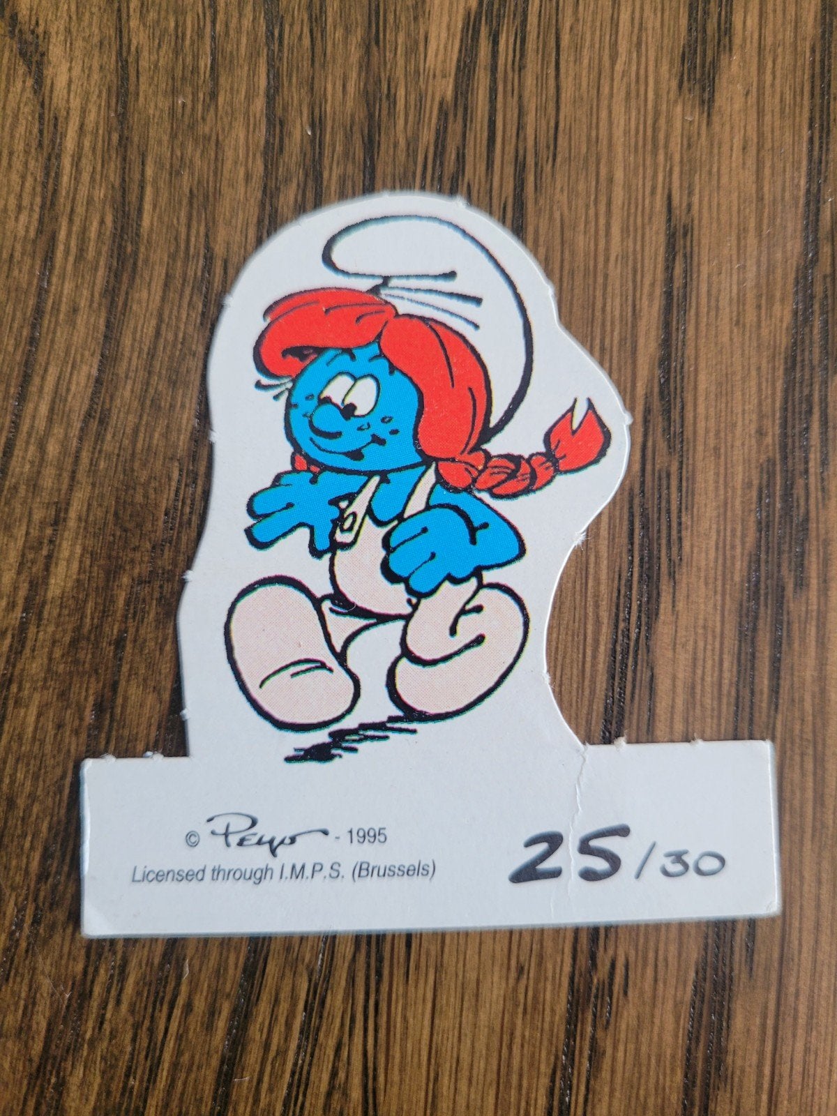 oud kartonnen kaartje de smurfen, Ophalen of Verzenden
