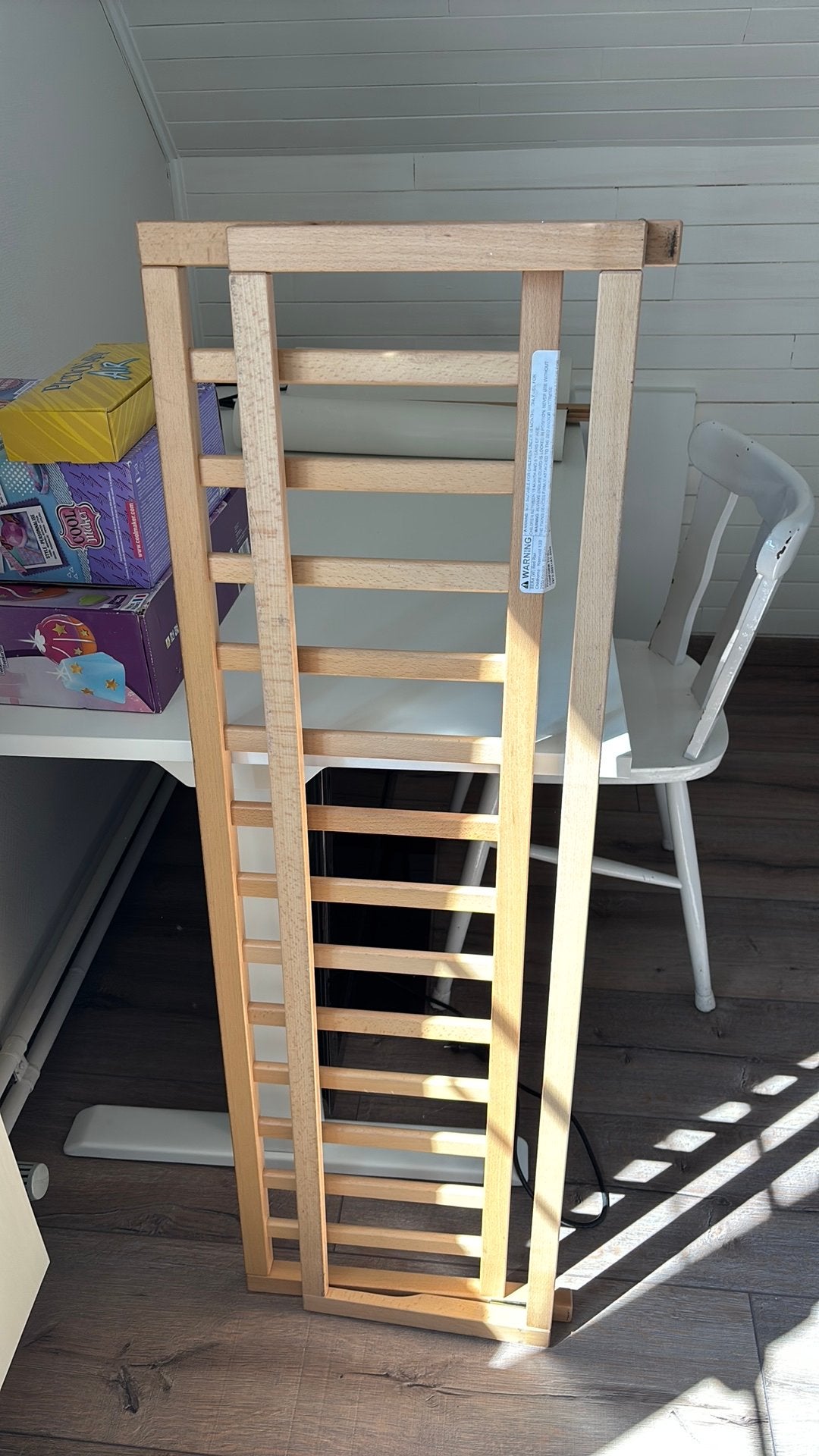 Bedhek, Kinderen en Baby's, Kinderkamer | Bedden, Ophalen, Zo goed als nieuw, Minder dan 140 cm, Minder dan 70 cm