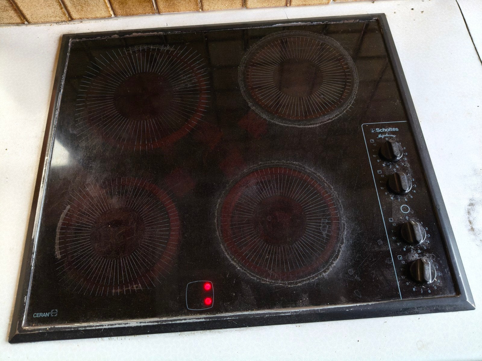 Kookvuur vitrokeramisch, Electroménager, Enlèvement, Utilisé, Encastré, 3 zones de cuisson ou moins