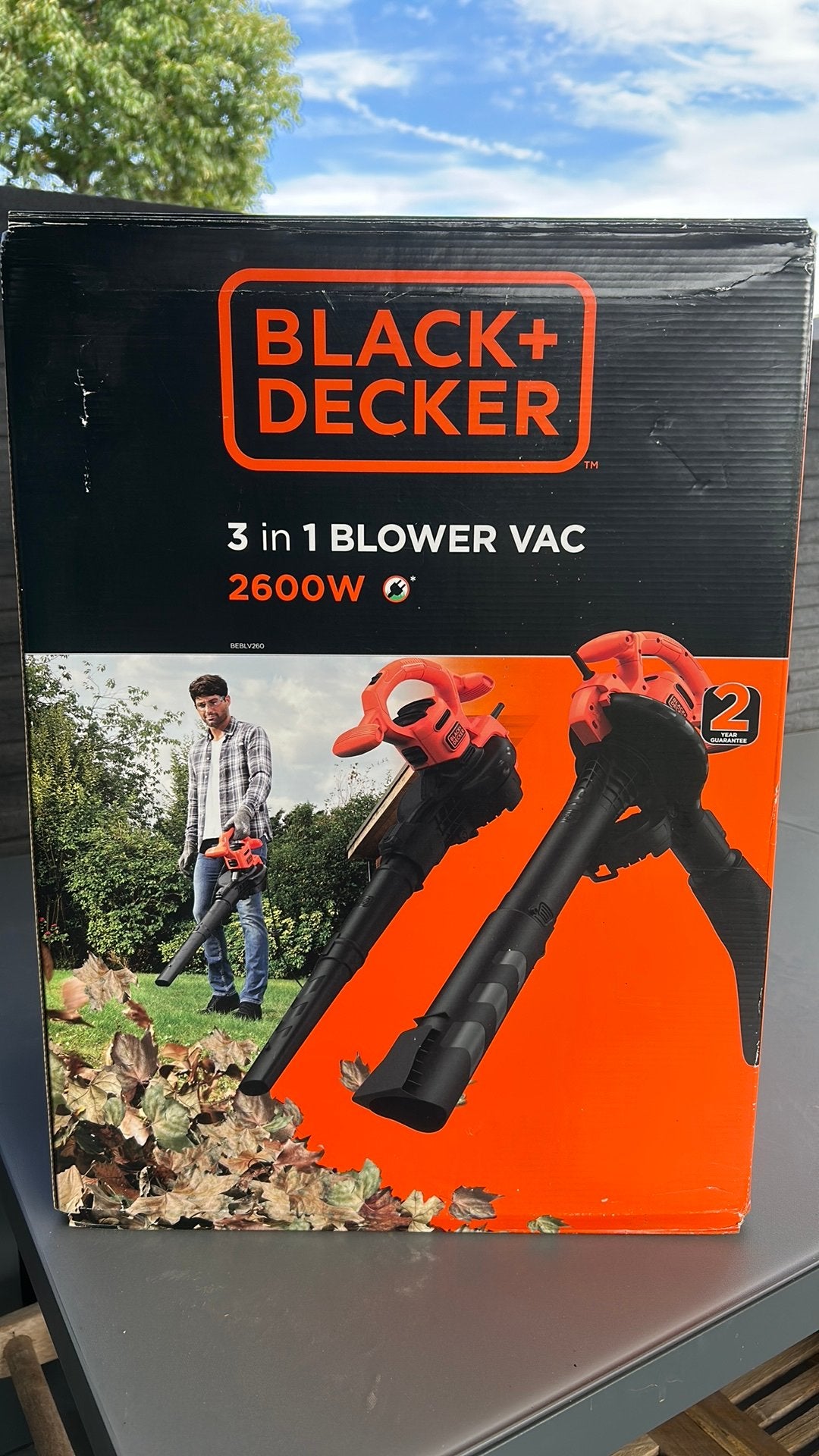 Black+Decker 3-in-1 bladblazer/bladzuiger – Nieu, Neuf, Avec sac de ramassage, Électrique, Porté à la main