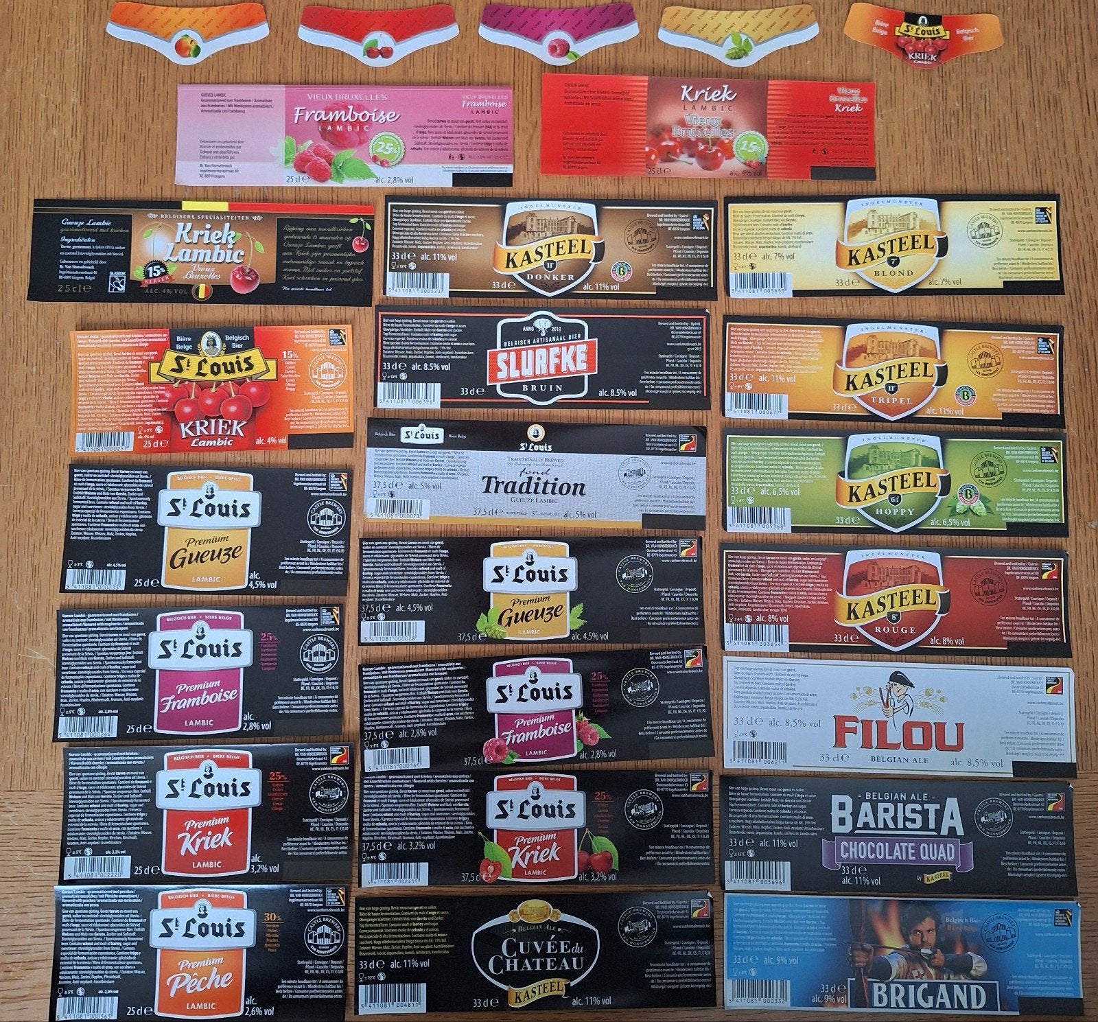 27 ongebruikte bieretiketten brouwerij Van Honsebrouck, Collections, Enlèvement ou Envoi