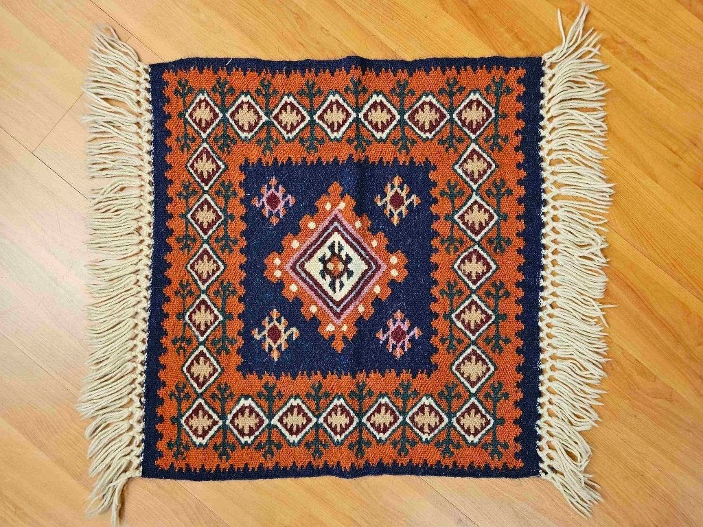 Kelim kleed  50/50 cm, Huis en Inrichting, Verzenden, Gebruikt, Meerkleurig, Overige stijlen