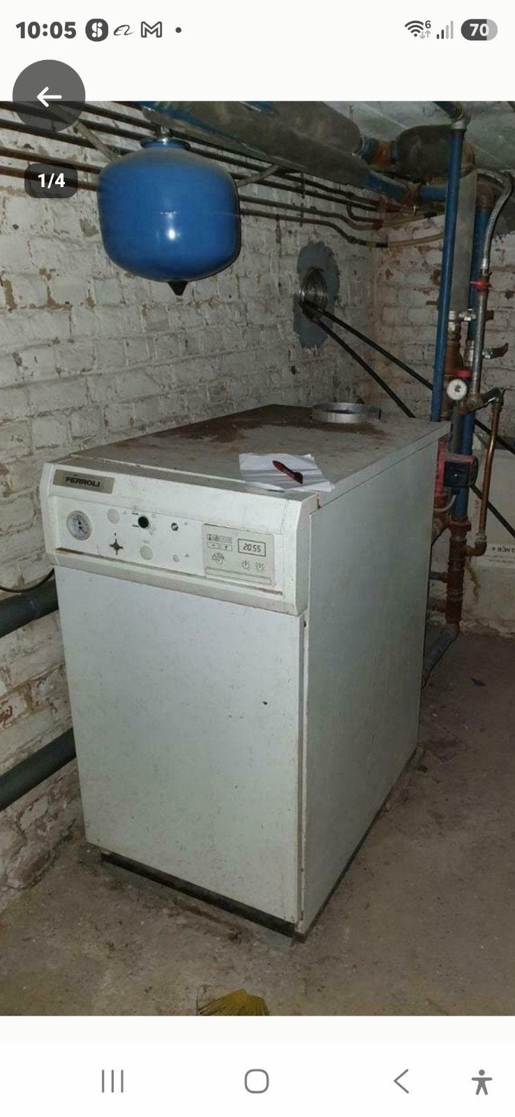 Chaudière sol fonte ferroli gaz 51 kw 250€ 0478-28.75.33, Bricolage & Construction, Enlèvement