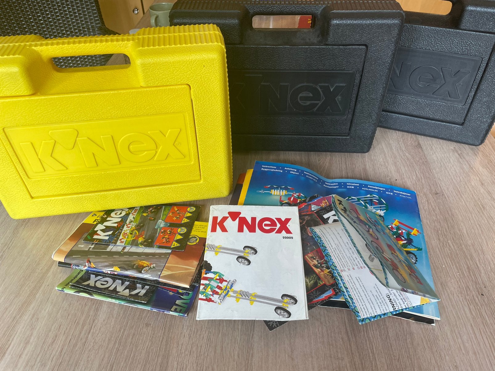 Vintage K'NEX Verzameling 3 Koffers – Incl Boekjes & Motoren, Ophalen, Zo goed als nieuw, K'nex