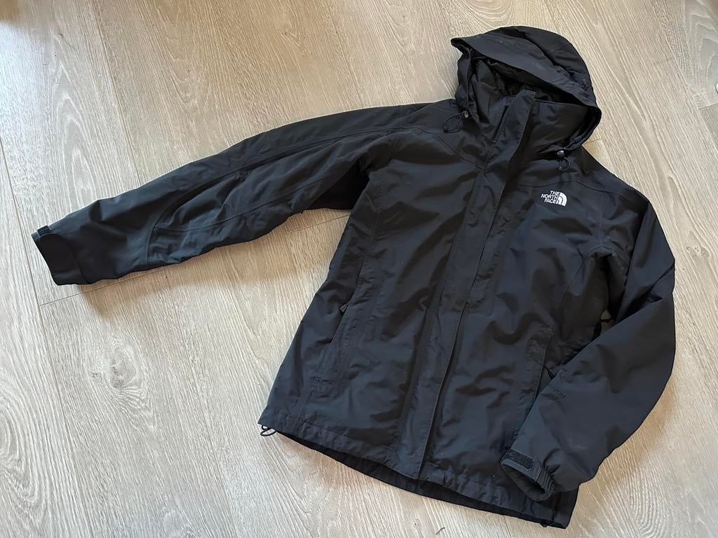 The North Face zwarte regenjas 3 in 1 met donsjas maat M, Ophalen of Verzenden, Gedragen, Maat 38/40 (M), Zwart