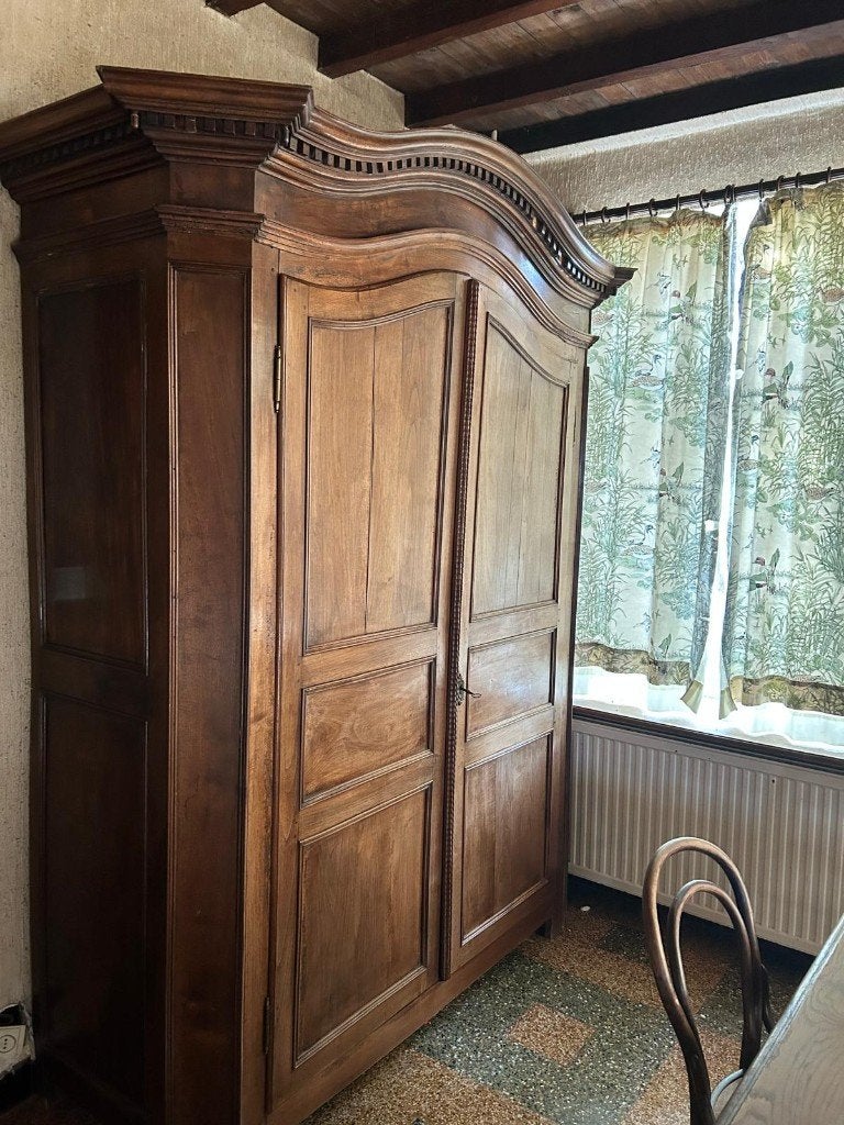 Armoire en bois de style champêtre classique, Cerisier, 150 à 200 cm, Enlèvement, Utilisé