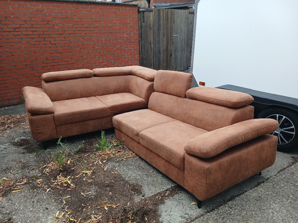 hoek salon, Huis en Inrichting, Ophalen, Zo goed als nieuw, Stof