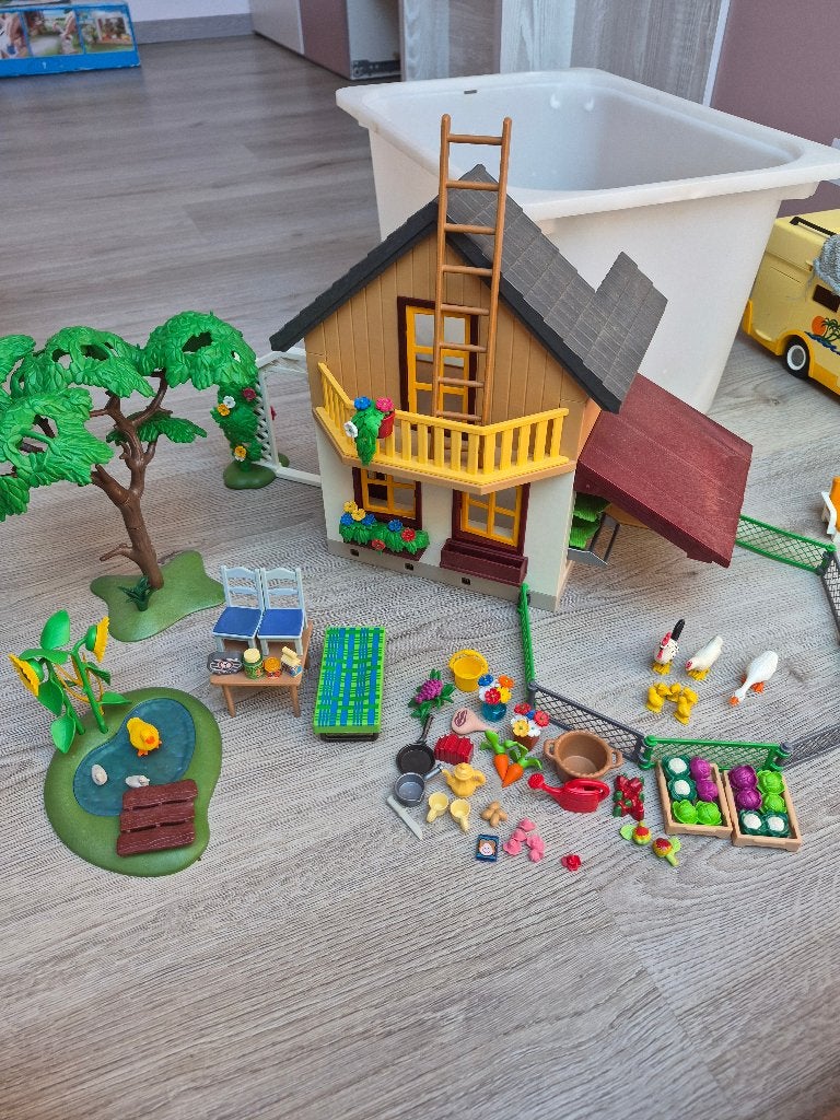 Playmobil 5120-Hoeve met Bio-winkel(Zeer veel extra), Kinderen en Baby's, Ophalen, Gebruikt, Gebouw, Complete set