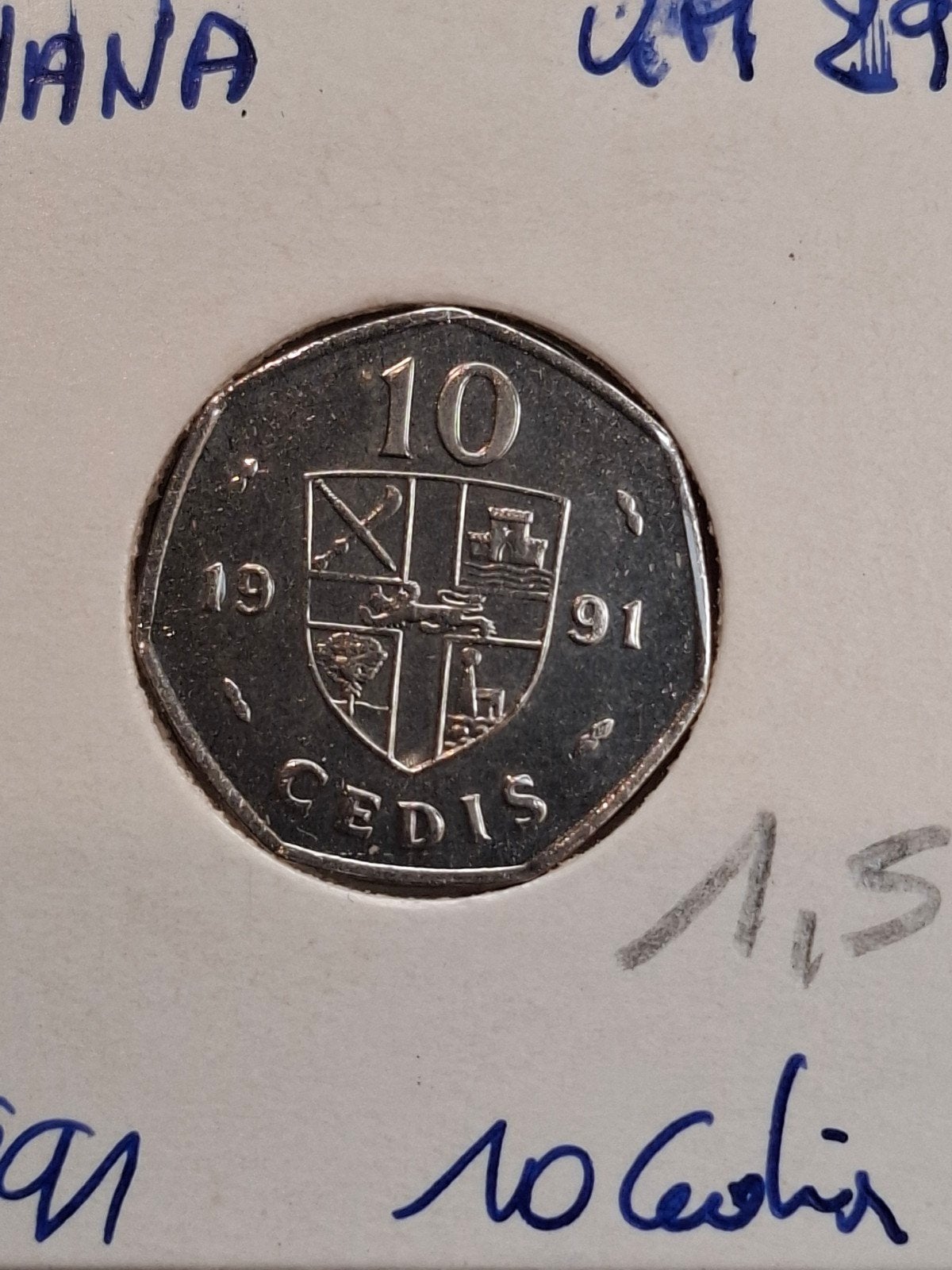 ghana 10 cedis 1991 km29 unc, Postzegels en Munten, Munten | Nederland, Ophalen of Verzenden