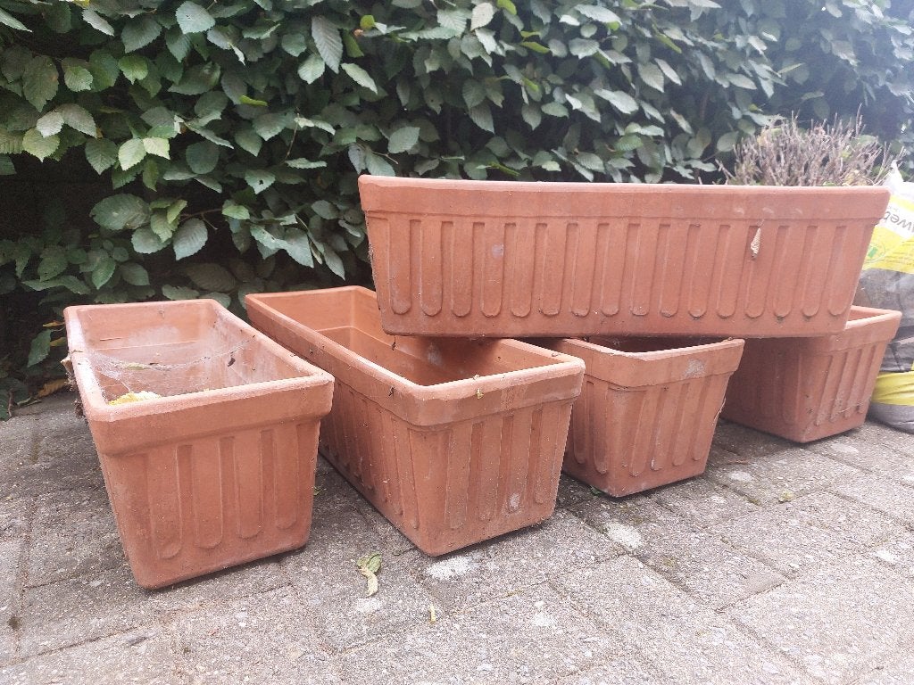 Terracotta plantenbakken, Moins de 30 cm, Pierre, Comme neuf, Enlèvement