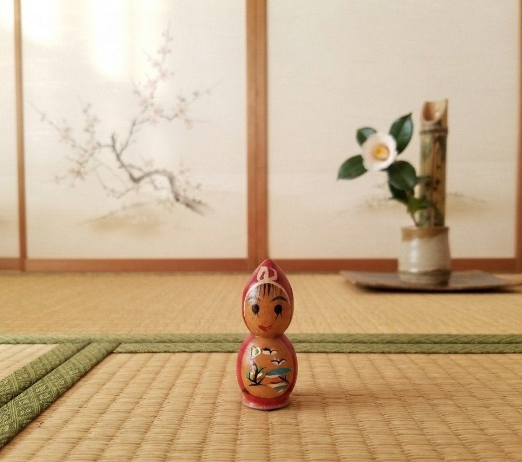 Leuke Donguri (Acorn/Eikeltje) Kokeshi, Antiek en Kunst, Kunst | Niet-Westerse kunst, Pop, Japan, Hout, Meerkleurig, Geschilderd