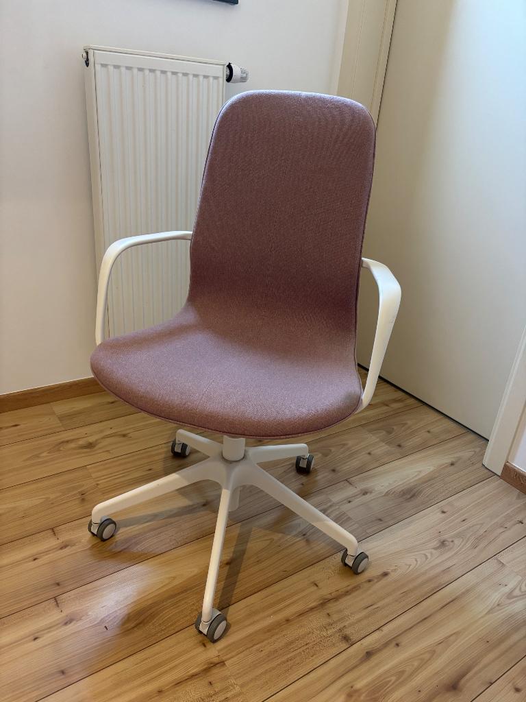 Stijlvolle IKEA LÅNGFJÄLL bureaustoel (met armleuningen), Ophalen, Gebruikt, Roze, Bureaustoel