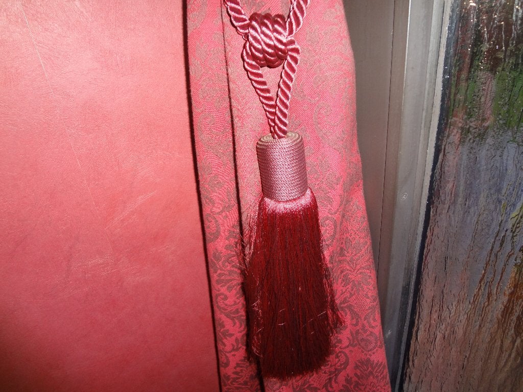 Gordijnkwasten, Huis en Inrichting, Stoffering | Gordijnen en Lamellen, Gebruikt, Beige, Rood, Zwart, Metaal, Ophalen of Verzenden