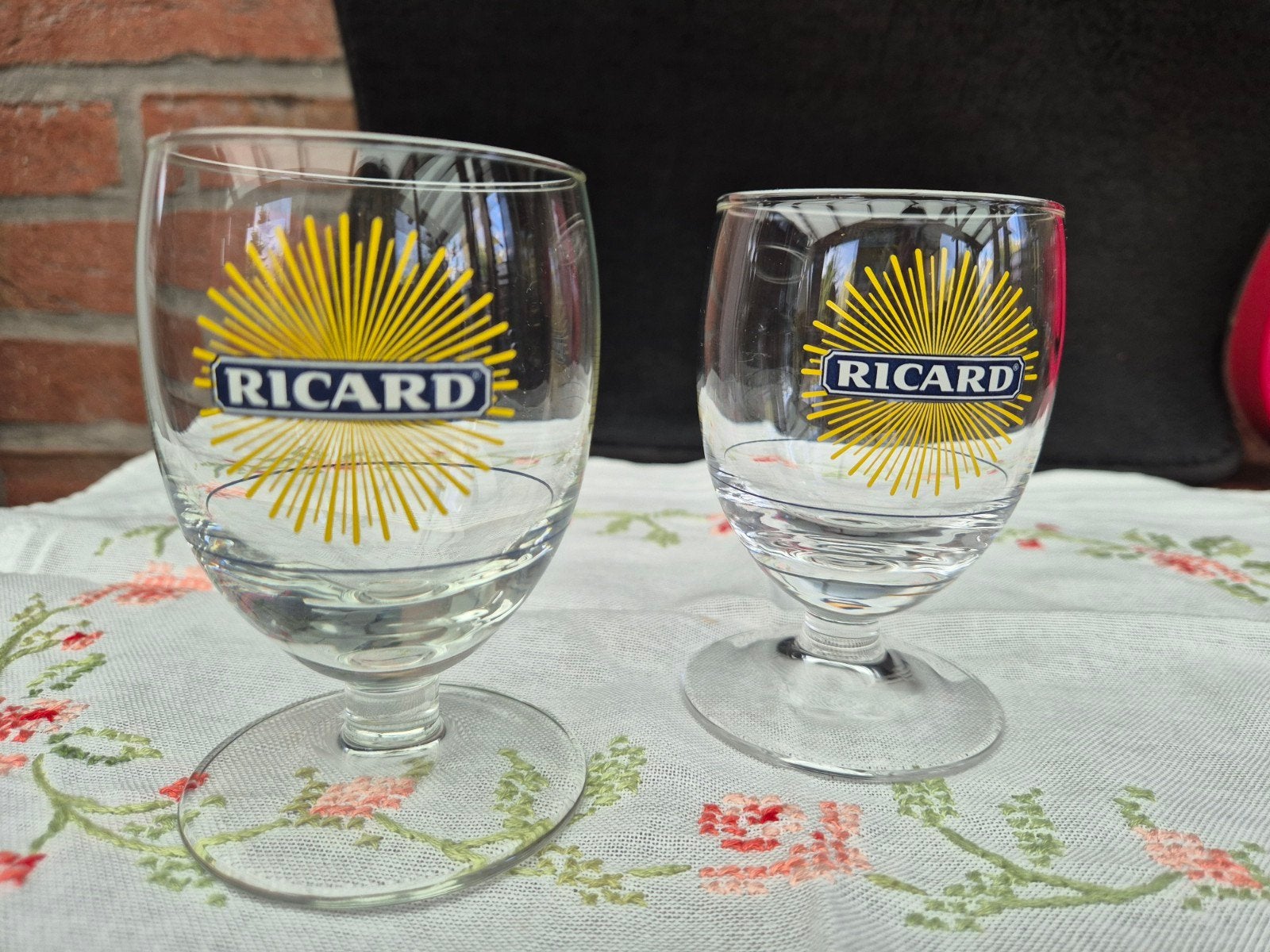 2 Ricard-glazen, Ophalen of Verzenden, Gebruikt