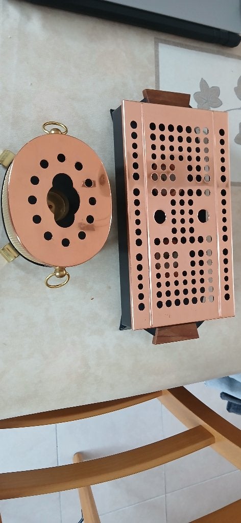 koperen schotelverwarmer, Enlèvement