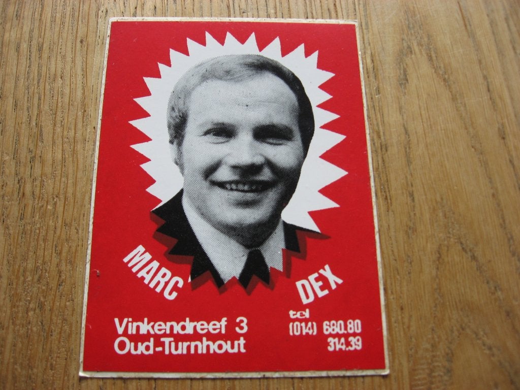 Sticker Marc Dex Oud-Turnhout 8 x 11 cm, Enlèvement ou Envoi, Neuf, Autres types