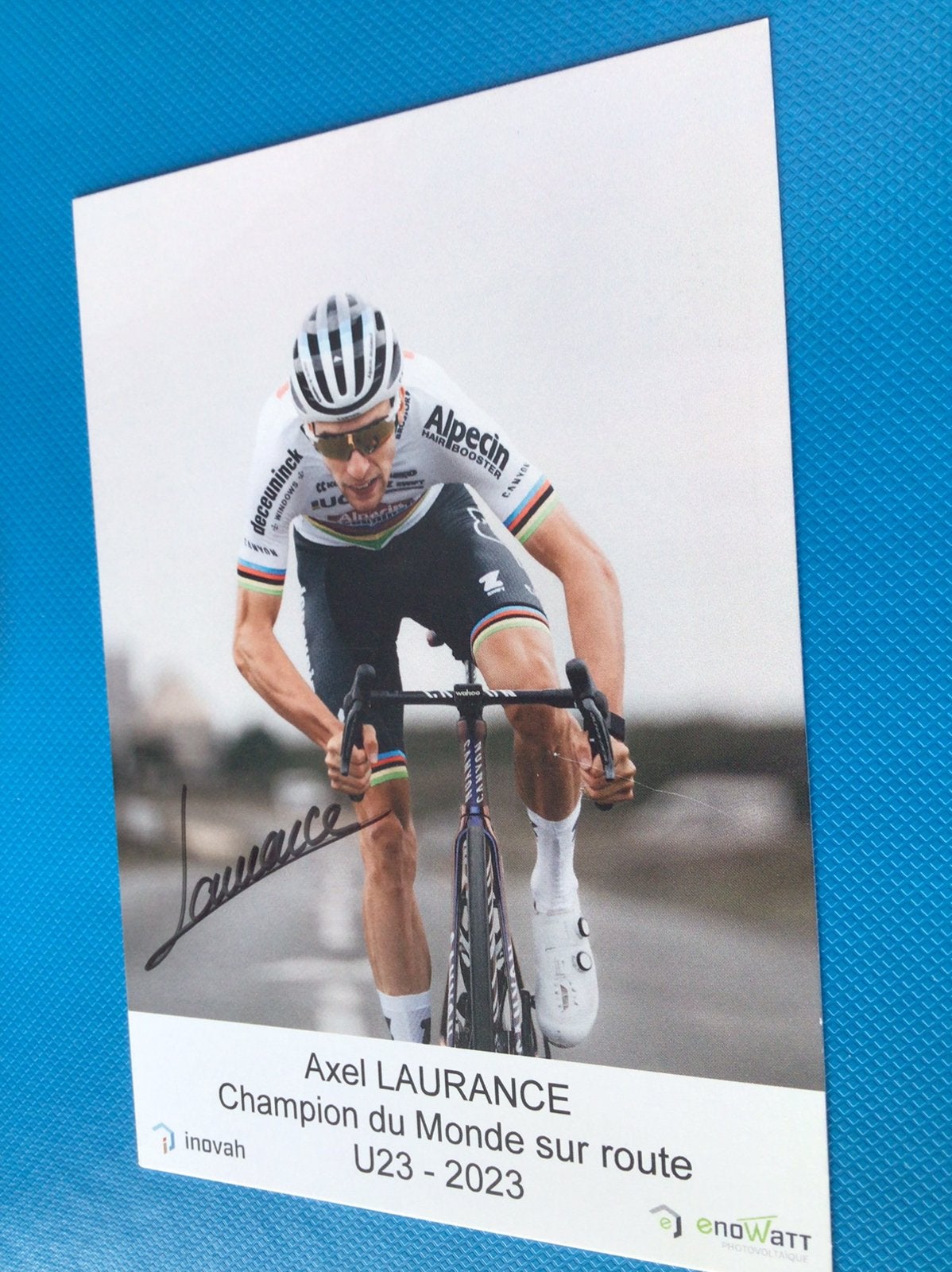 Wielerkaart 2023 team alpecin axel laurance signe, Ophalen of Verzenden, Zo goed als nieuw