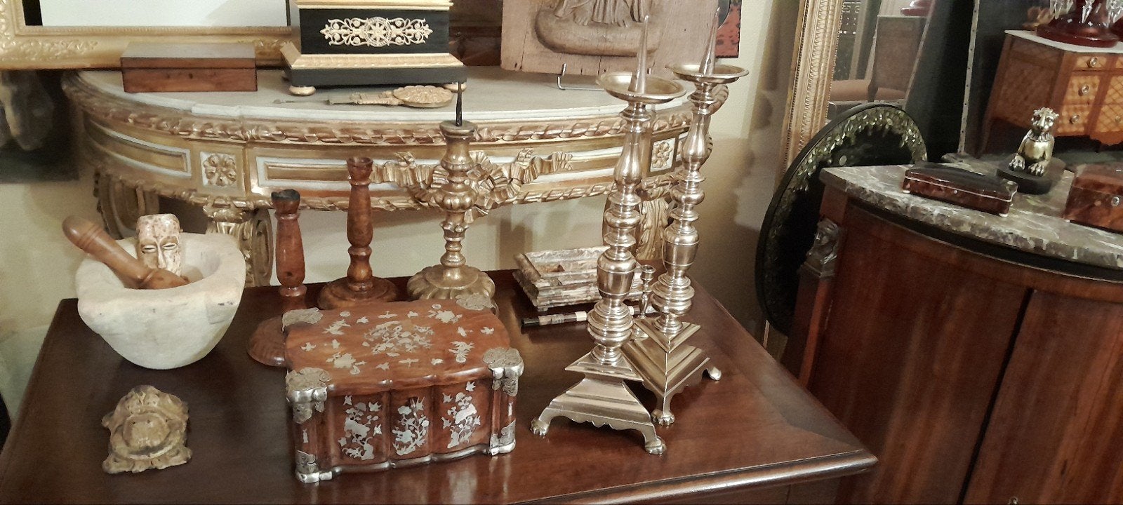 Kandelaars uit de Louis 13-periode, Antiek en Kunst, Ophalen, Brons