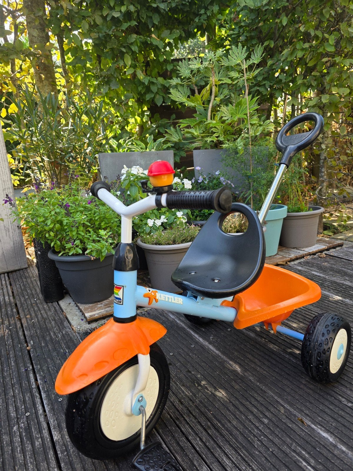Kettler funtrike blue - driewieler met duwstang, Fietsen en Brommers, Ophalen, Gebruikt, Duwstang