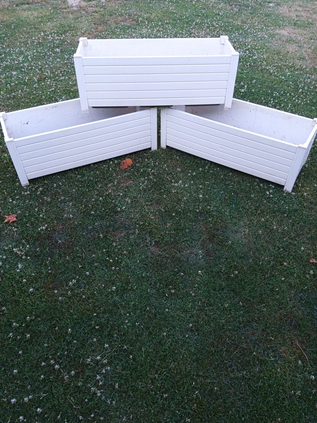3 jardinières Grosfillex 88x32x32, Enlèvement, Utilisé