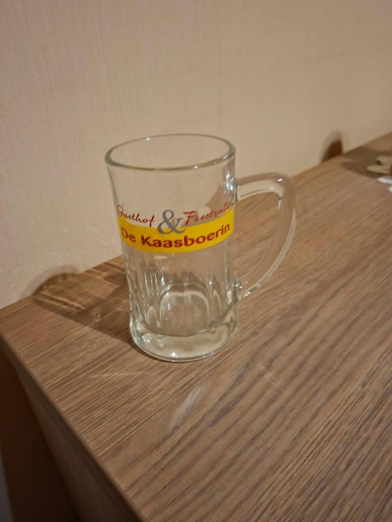 Bierglas : De Kaasboerin / Postel, Collections, Verres & Petits Verres, Comme neuf, Verre à bière, Enlèvement ou Envoi