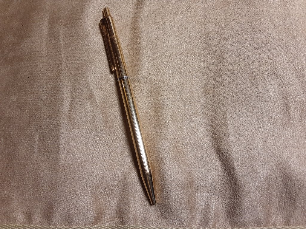 Ballograf Signum Imperial BP Rolled Gold, Verzamelen, Pennenverzamelingen, Ophalen, Gebruikt, Balpen, Overige merken