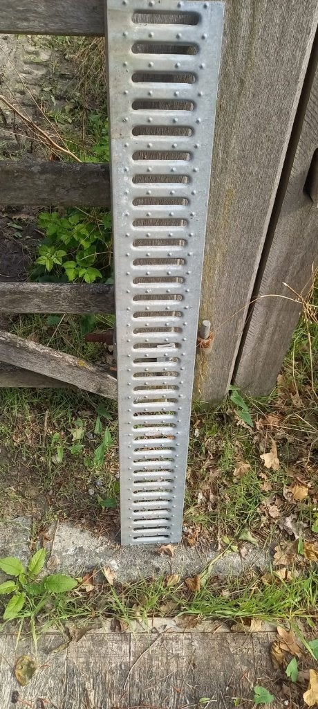 Verzinkte roosters afvoergeulen - 100cm - 5 stuks, Ophalen, Afvoer, Zo goed als nieuw, Zink