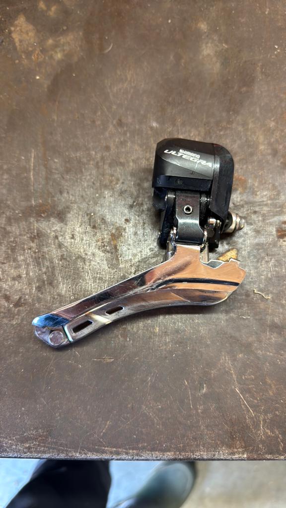 Shimano voorderailleur Ultegra DI2 11 speed, Ophalen of Verzenden, Gebruikt, Racefiets, Derailleur of Ketting