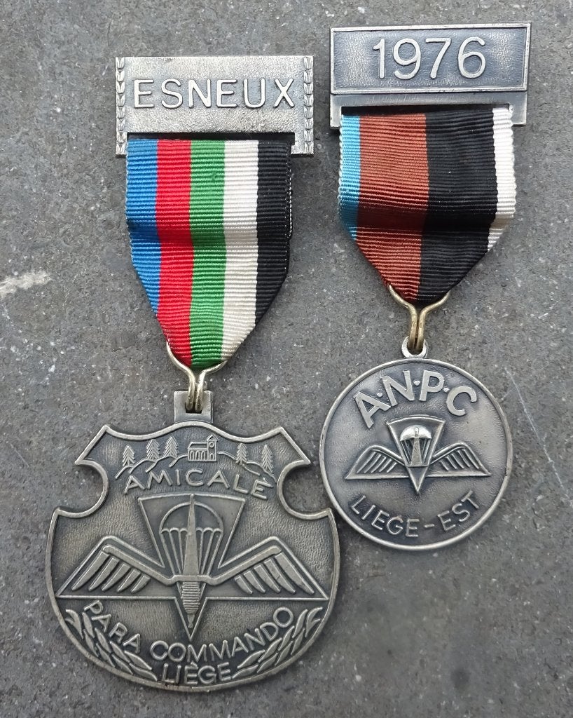 BELGIQUE: ABL / AMICALE PARA-COMMANDO - MEDAILLES, Verzenden, Landmacht, Lintje, Medaille of Wings