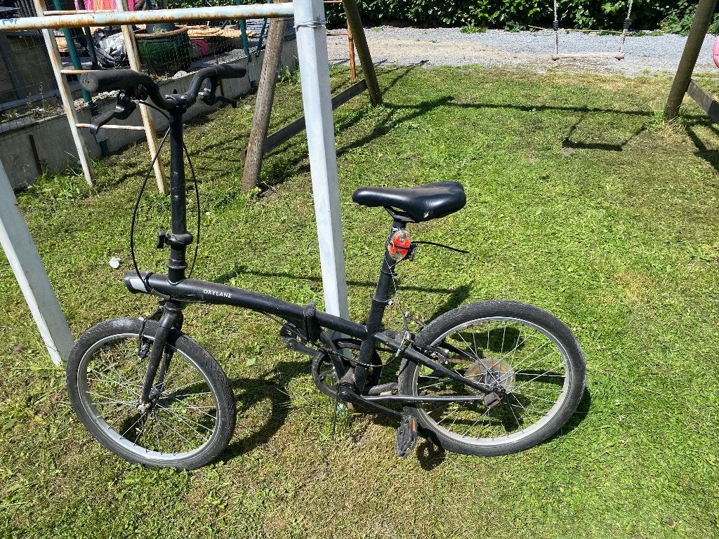 Plooifiets Oxylane, Gebruikt, Velgrem, Totaal opvouwbaar, Ophalen