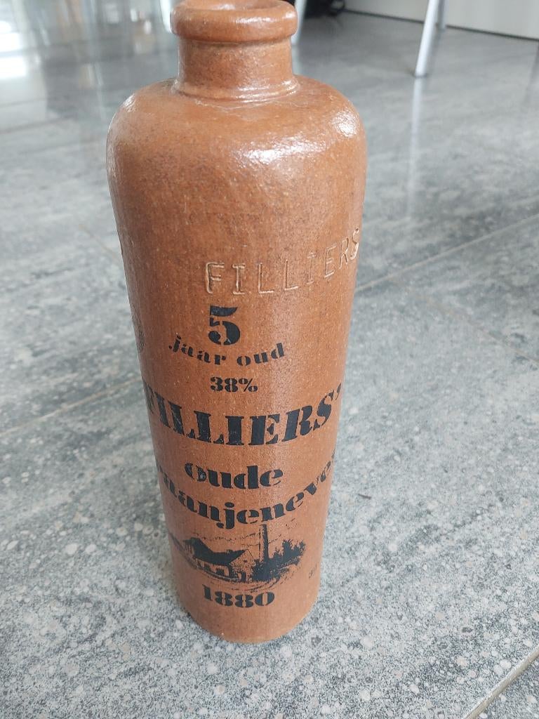 fles filliers jenever 1880 5 jaar oud 38%, Antiek en Kunst, Ophalen