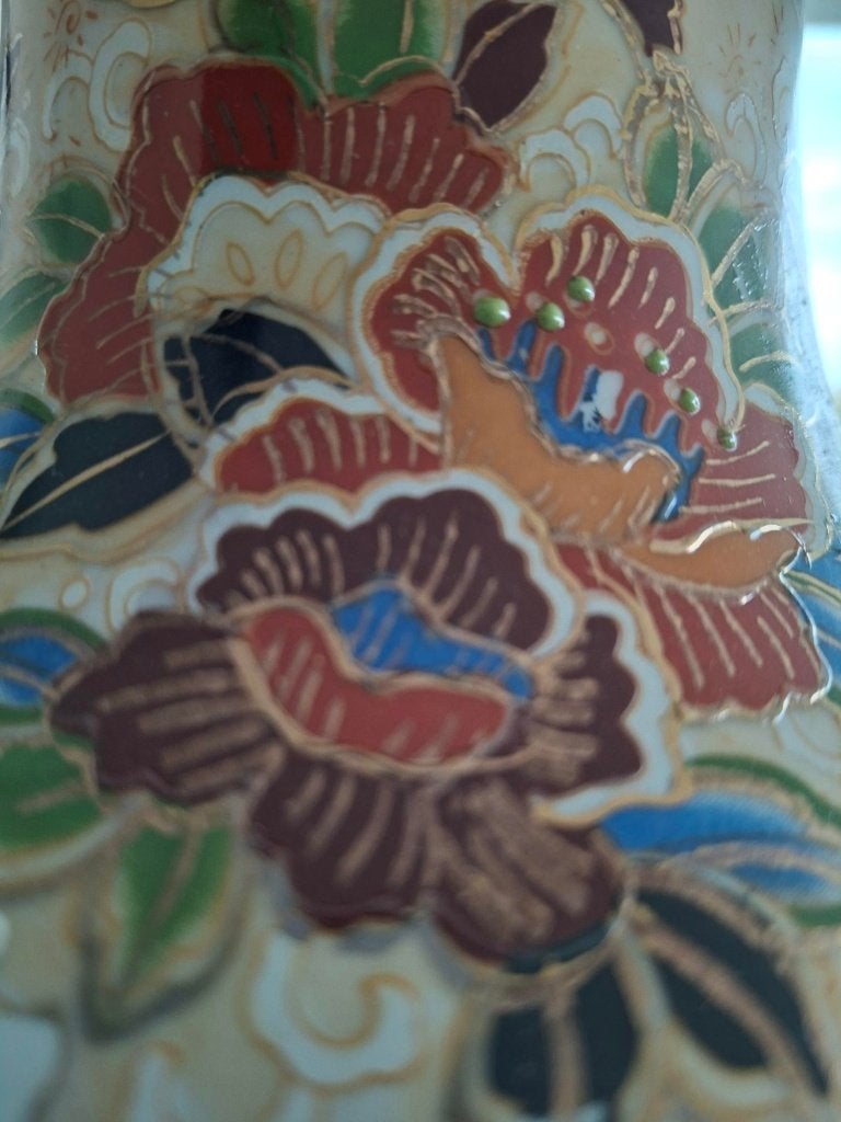 Handgeschilderde satsuma vaas, Antiek en Kunst, Ophalen