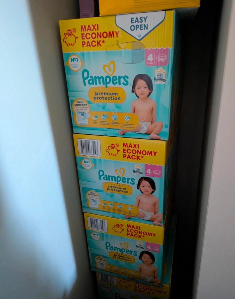 Pampers Premium Protection Maat 4 90 stuks (x 3 dozen), Enlèvement, Neuf, Autres types, Autres marques