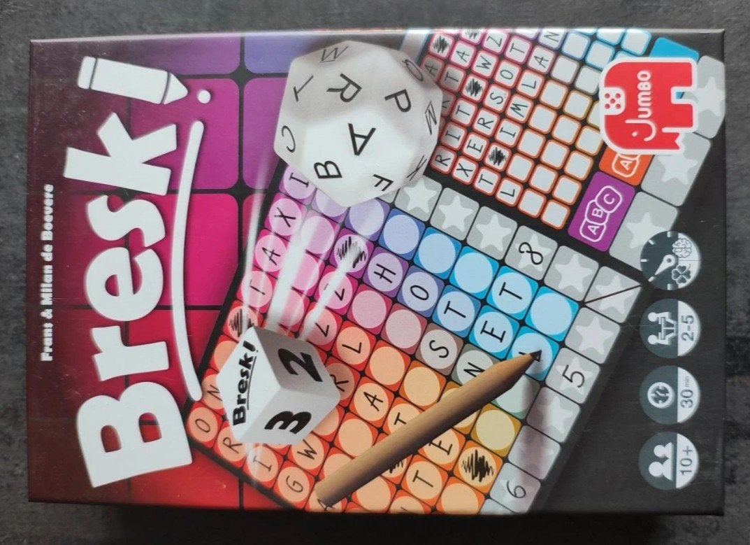 Bresk – Jumbo – Woordspel en dobbelspel, Een of twee spelers, Ophalen of Verzenden, Zo goed als nieuw, Jumbo